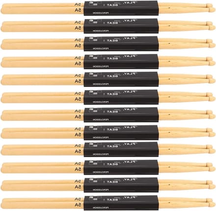 5A Drumsticks - 12 Pairs - Maple Hout - Snare Drumsticks voor Oefening en Op