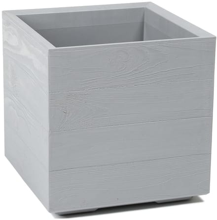 HowHomely Betonique - Bloempot - Imitatie Hout - Recycleerbaar - Grijs
