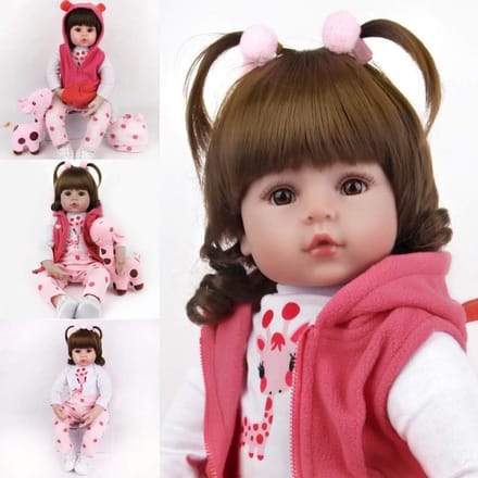 Levensechte Baby Pop - Reborn Pop Meisje - Rollenspel Spelen - Zachte Siliconen Vinyl - 48 cm