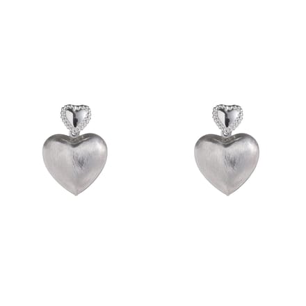 Go Dutch Label Oorknoppen Hollow Heart Zilver