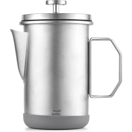 Cafetière à piston 1L Grande Capacité Acier Inoxydable 304 Cafetière à piston avec Poignée Pliable pour argenté