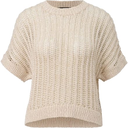 Pull ample in gebreide met pailletten korte mouwen dames COMMA