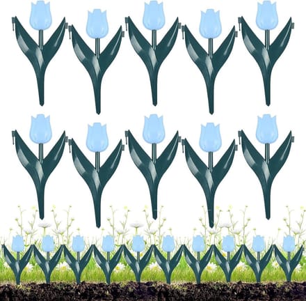 Tuinrand Decoratie - Bloembed Afscheiding - Tuin Decoreren - Eenvoudige Installatie - 10 Stuks - Blauw