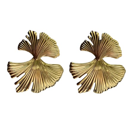 FlowJewels - statement oorbellen - stainless steel - goud kleurig