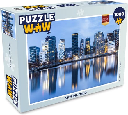 Puzzel Skyline Oslo - Legpuzzel - Puzzel 1000 stukjes volwassenen