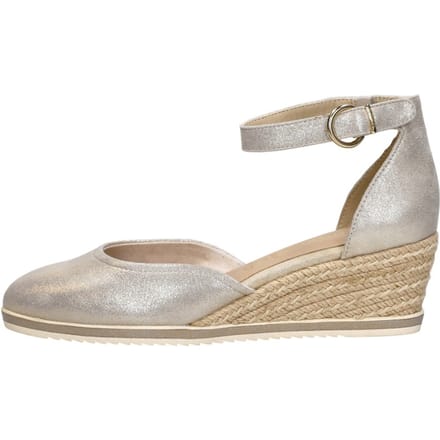 Tamaris Espadrilles Sleehak goud Leer - Maat 36