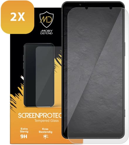 2-Pack MobyDefend Screenprotectors - Geschikt voor Sony Xperia 1 VIII - Case-Friendly Screensavers - Gehard Glas