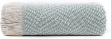 Multifunctionele sprei, sofasprei, voor bed, banksprei, gemaakt in Spanje, visgraatpatroon, 125 x 180 cm, groen
