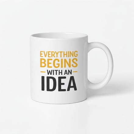 Inspirerende Mok "Everything Begins With An Idea" - Perfect Cadeau!