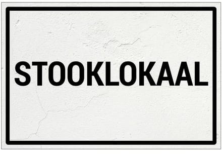 Stooklokaal bord | Forex Re materiaal | 18 x 12 cm