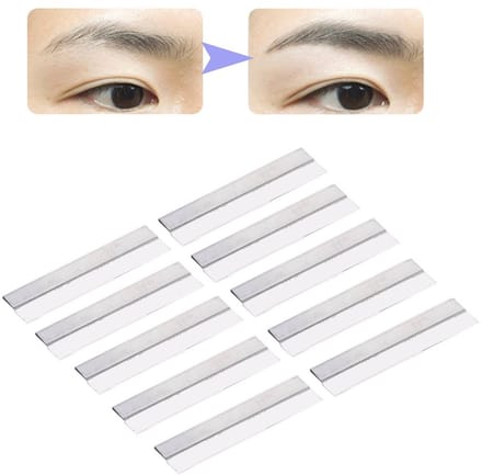 Stainless Steel Eyebrow Knife 100 Pcs Replaceable Eyebrow Razor Accessories - Trim and Shape Eyebrows .