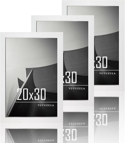 Houten Fotolijst Set van 3 - 20x30cm - Wit MDF