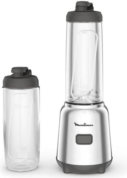 Compacte Mini Blender voor Smoothies met 2 Meeneembare Flessen - 0,6L