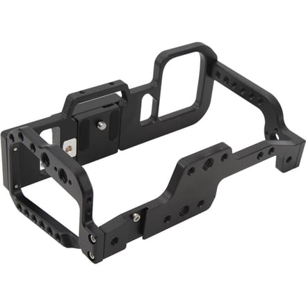 Cage Vidéo Rig Caméra Alliage d'Aluminium Poignée Solide Libération Rapide avec Sabot Froid Vis 1/4in 3/8in black