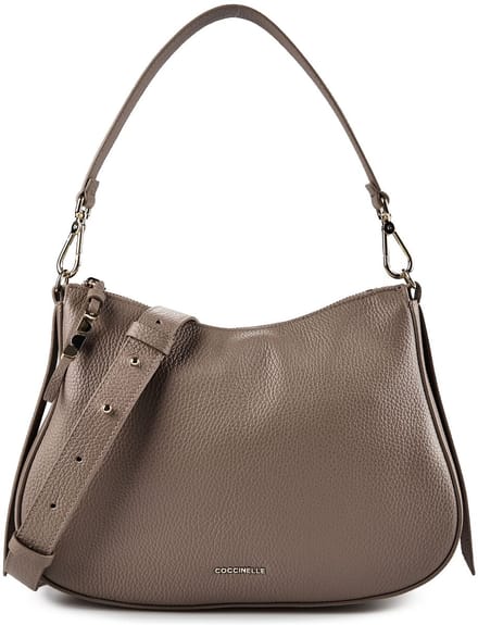 Coccinelle Nory Schoudertas Leder 30 cm - Dames - warm taupe