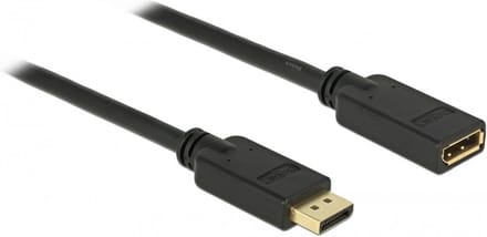 Premium DisplayPort verlengkabel - versie 1.2 (4K 60Hz) / zwart - 15 meter