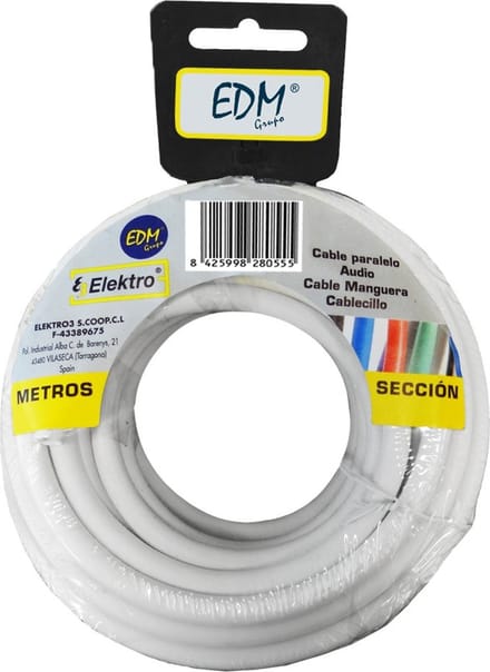Parallel Interface Cable EDM 28036 2 x 1,5 mm White 50 m