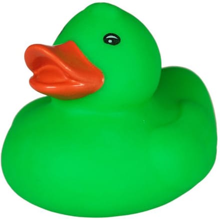 Rubber badeendje - Classic groen - badkamer fun artikelen - size 5 cm - kunststof - speelgoed eendjes