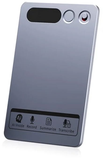 DrPhone ClearRecord AI Voice Recorder – Spraak naar Tekst – 64GB – 152 Talen – DOWAY app – Donkergrijs