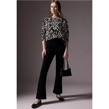 Gedessineerd Silk-Look Shirt
