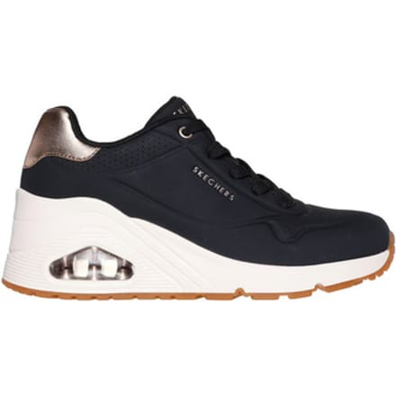 Skechers Dames Street UNO Wedge-Hi Steps Sneakers 177520 BLK Zwart