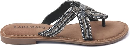 Lazamani - Dames Slippers 75.419 Black - Maat 37