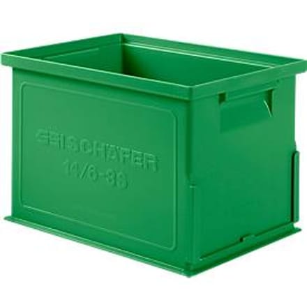 Stapelbak serie 14/6-3 S - polypropeen - met handgreep-  L 310 x B  210 x H 197mm - 9,3L - groen