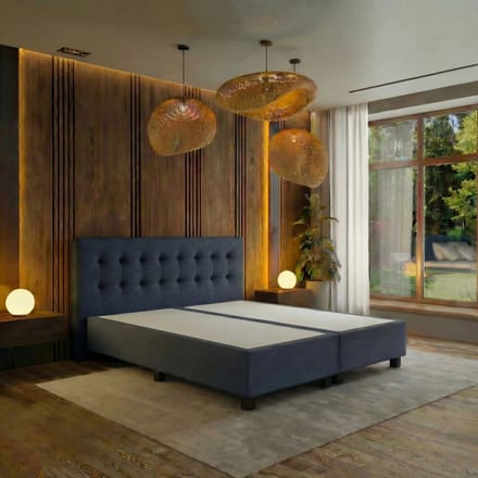 Mörgenn Los Hoofdbord Luxa - 2 rijen knopen - Beige - 100x110cm (BxH)