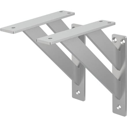 ML-Design 2 stuks plankdrager 180x180 mm, zilver, aluminium, zwevende plankdrager, plankdrager, wanddrager voor plankdrager, plankdrager voor wandmontage, wandplankdrager plankdrager