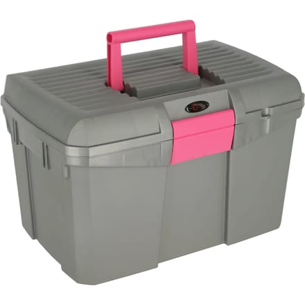 Poetskist Siena + inzetbakje, Grijs/Roze