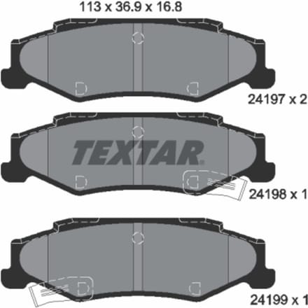 Remblokset TEXTAR 2419701, achter