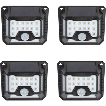 KS Verlichting 4 x Buitenlamp Zonne Energie Solys S Sensor Solar Wandlamp Buiten Set