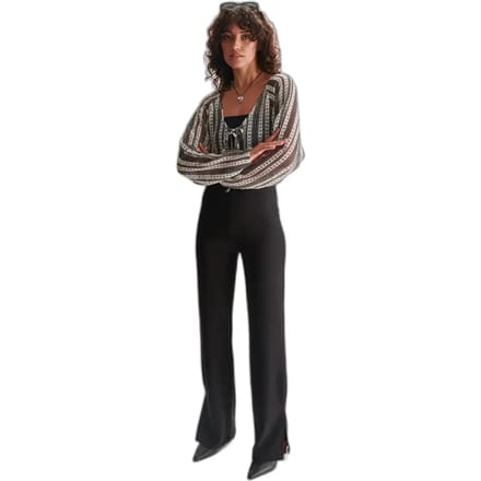 Pantalon met wijde benen klassieke pasvorm dames 24 Colours