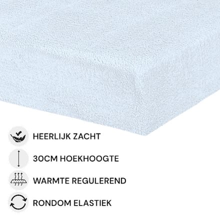 Husch - Teddy Fleece Hoeslaken - 140x200 - Wit