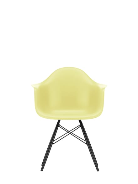 Vitra DAW Eames Plastic Armchair - citron RE - esdoorn zwart