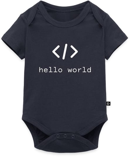 Hello World Programmeurs Baby Rompertje Met Korte Mouwen