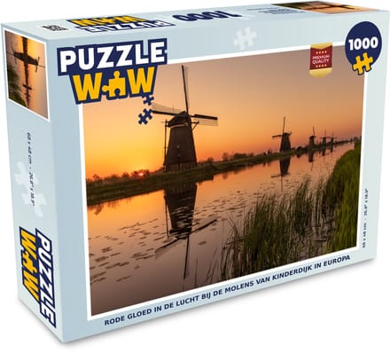Puzzel Molen - Horizon - Holland - Legpuzzel - Puzzel 1000 stukjes volwassenen