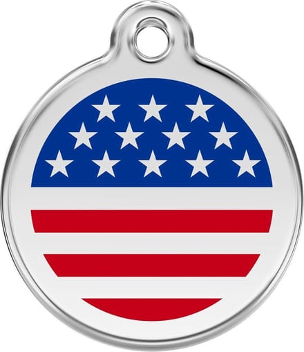 Red Dingo Hondenpenning 30 mm USA Amerika Amerikaanse vlag