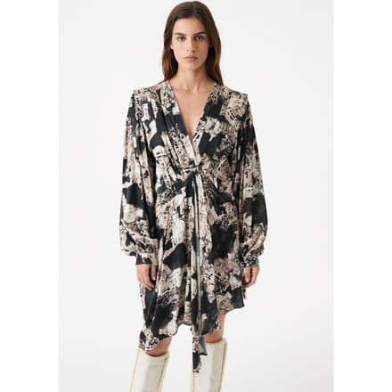 IRO Paris Nirveli Dress Black/beige Größe: S | Minikleider Outlet | Damen | Schwarz