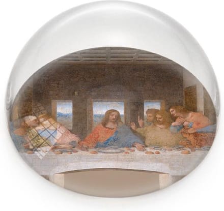 Glazen bolle presse papier, Leonardo Da Vinci, Laatste avondmaal