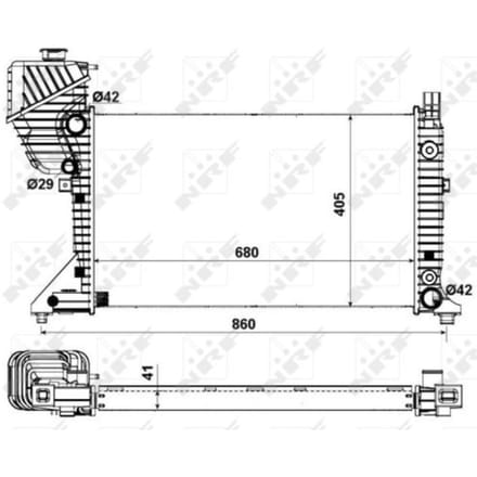 Radiator, motorkoeling Economy Class NRF 55349A