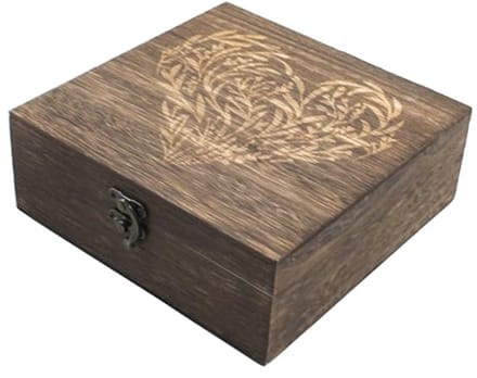 Houten herinneringsdozen met scharnierende deksels voor aandenken