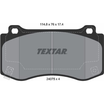 Remblokset TEXTAR 2407501, voor