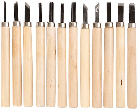 Houtsnijset, 12 assorti