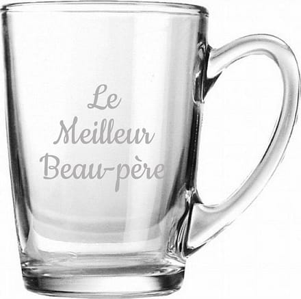 Theeglas gegraveerd - 32cl - Le Meilleur Beau-père
