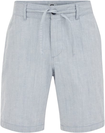 WE Fashion Heren relaxed fit chino short met structuur