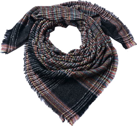 Juleeze Wintersjaal Dames 130x130 cm Grijs Polyester
