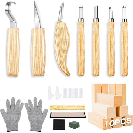 NBAP® Houtsnijset - Houtsnijden - Woodcarving - Natuurlijk