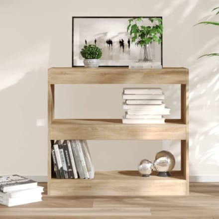 vidaXL - Boekenkast - / - kamerscherm - 80x30x72 - cm - sonoma - eikenkleurig