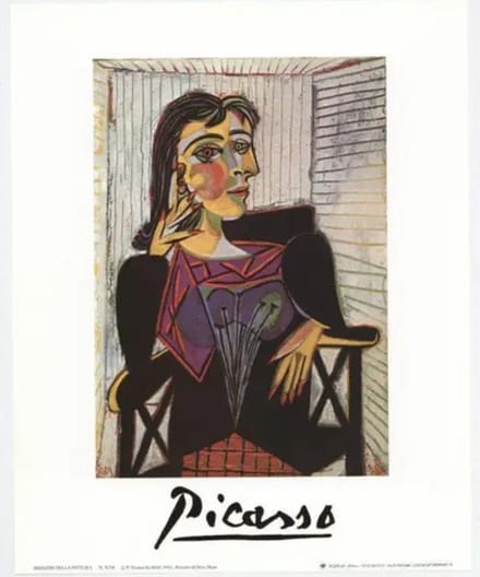 Pablo Picasso - Portret van Dora Maar - Kunstposter - 40x50 cm